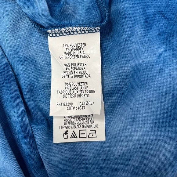 Neiman Marcus Tie Dye Blue Flowy Tank Top, Boho Chic - Size L - Picture 9 of 11